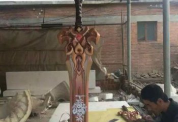 黃銅刀劍銅雕廠(chǎng)家 仿古工藝品銅雕