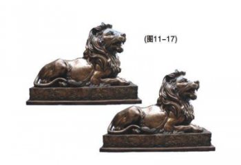 金華公園獅子雕塑供求，景觀(guān)雕塑，鑄銅趴獅雕塑優(yōu)選